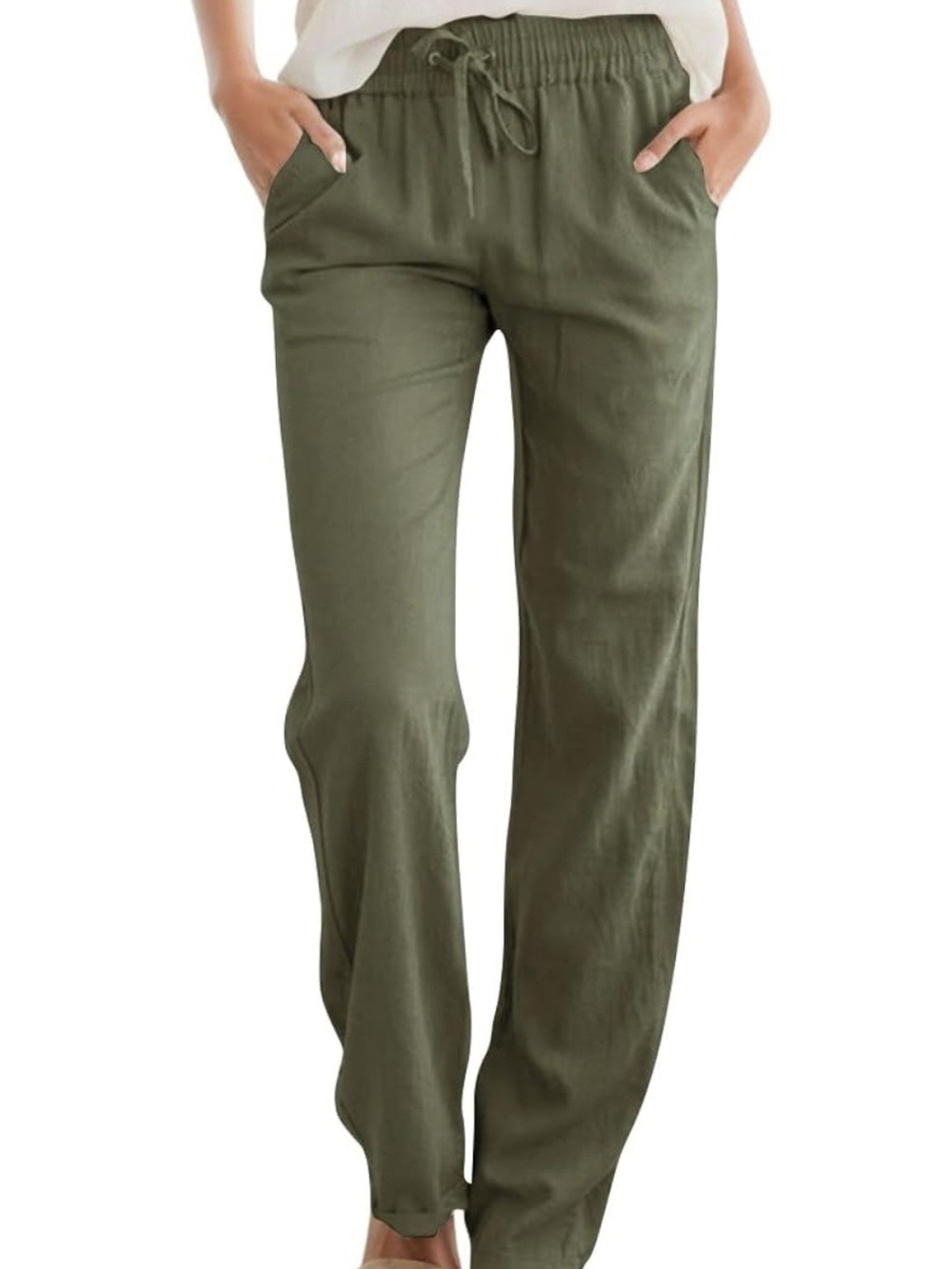 NWT - Olive / Army Green Drawstring Relaxed Pants